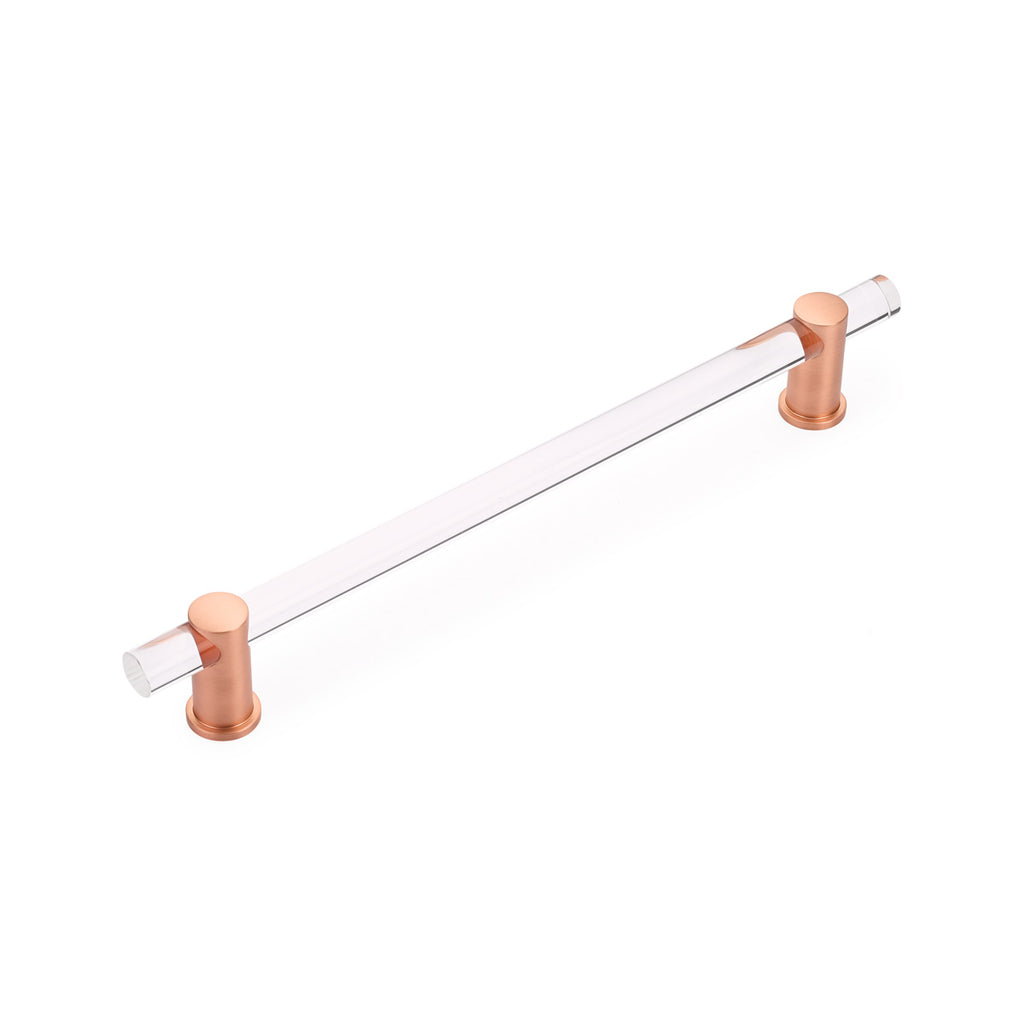 Lumiere Acrylic Appliance Pull by Schaub - Brushed Rose Gold - New York Hardware
