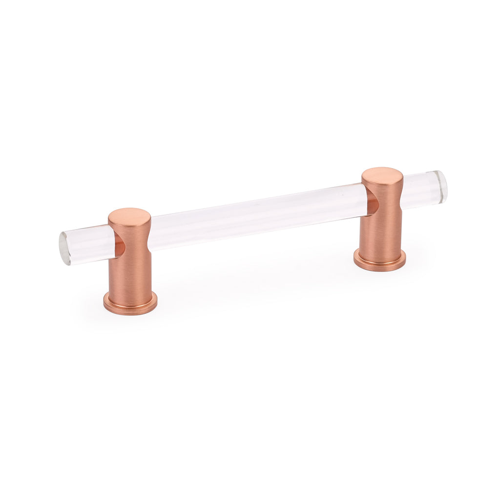 Lumiere Adjustable Acrylic Bar Pull by Schaub - Brushed Rose Gold - New York Hardware