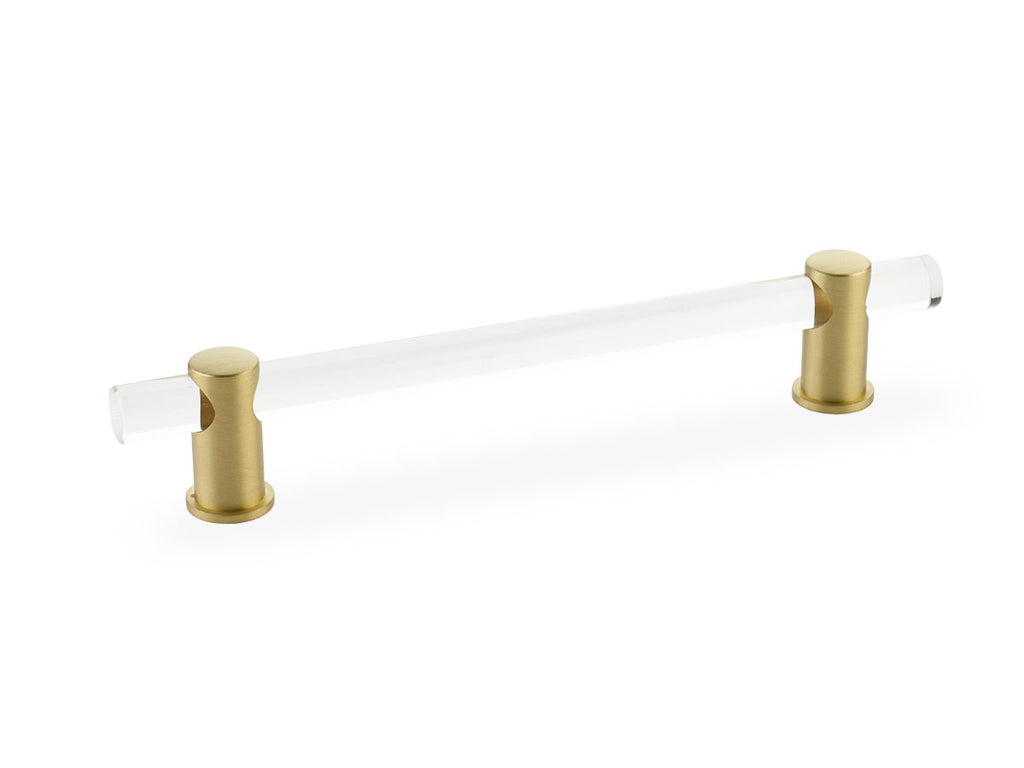 Lumiere Adjustable Acrylic Bar Pull by Schaub - Satin Brass - New York Hardware