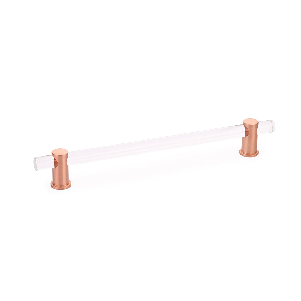 Lumiere Adjustable Acrylic Bar Pull by Schaub - Brushed Rose Gold - New York Hardware