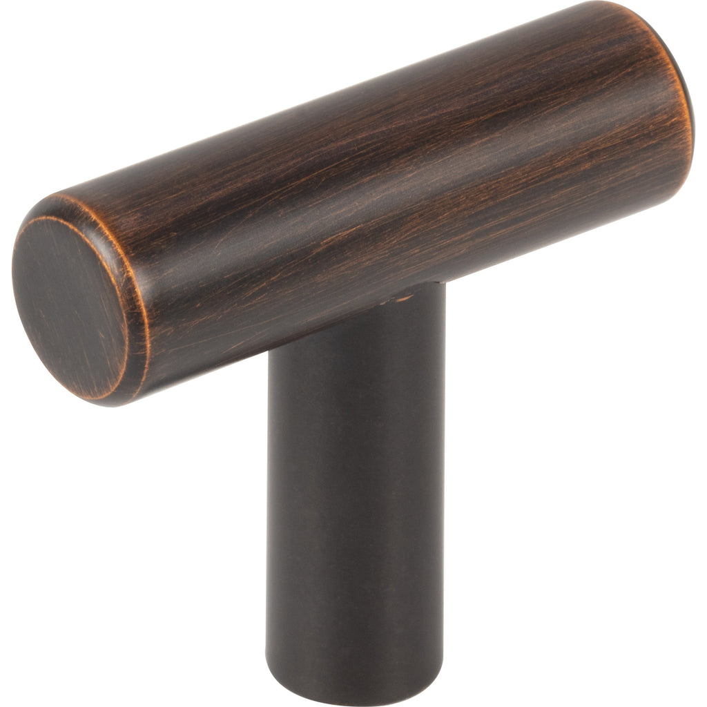 Overall Length Naples Cabinet "T" Knob by Elements - Dark Brushed Bronze
