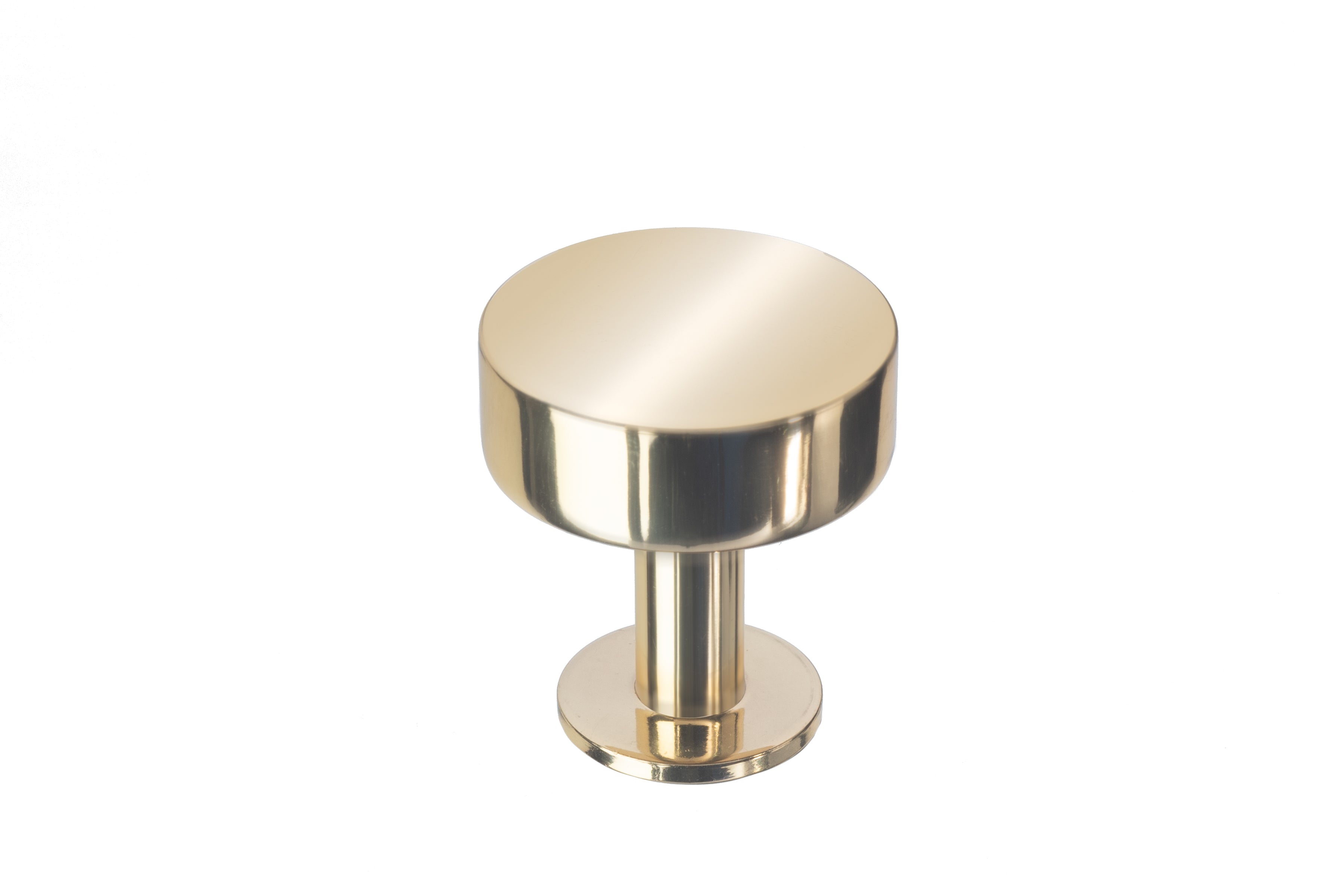 Disc Knob by Lew's Hardware - 1-1/4" - Polished Brass - New York Hardware