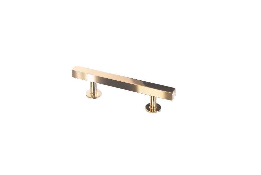 Short Bar Pull by Lew's Hardware - 3" - Polished Brass - New York Hardware