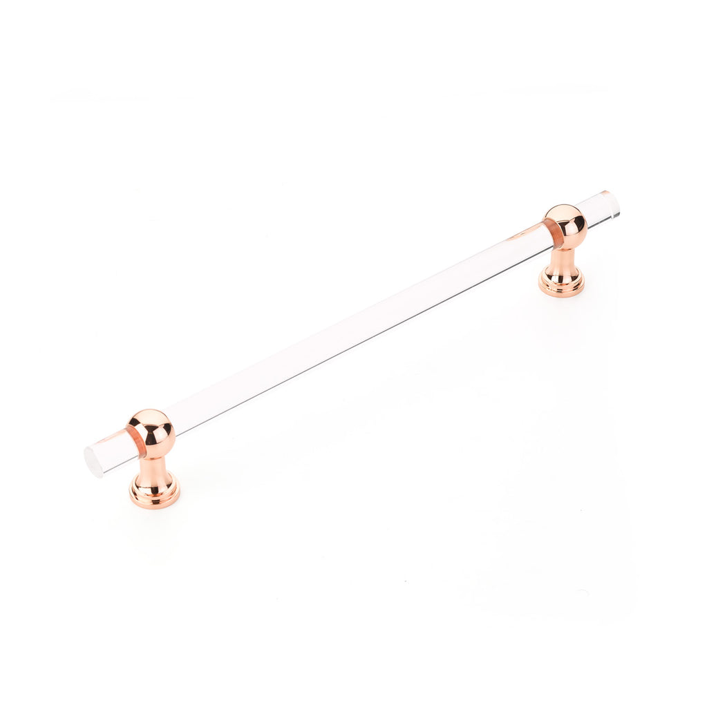 Lumiere Transitional Acrylic Appliance Pull by Schaub - Polished Rose Gold - New York Hardware