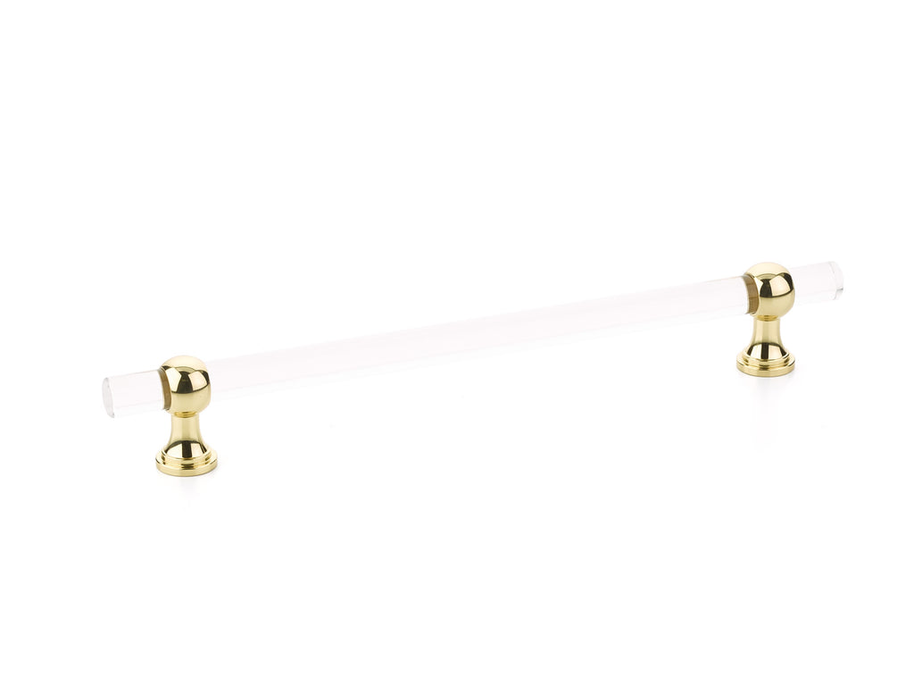 Lumiere Transitional Adjustable Acrylic Bar Pull by Schaub - Polished Brass - New York Hardware