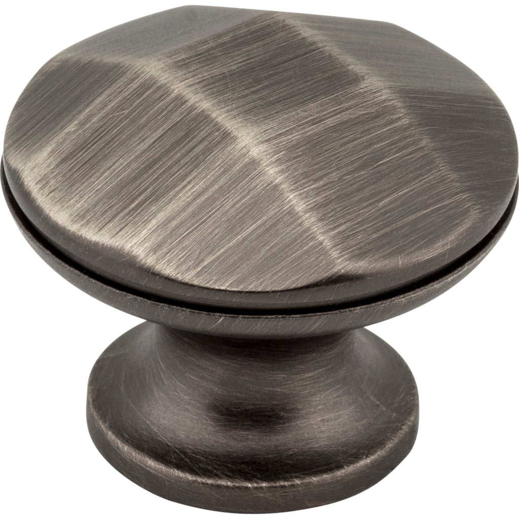 Faceted Geometric Drake Cabinet Knob by Elements - Brushed Pewter