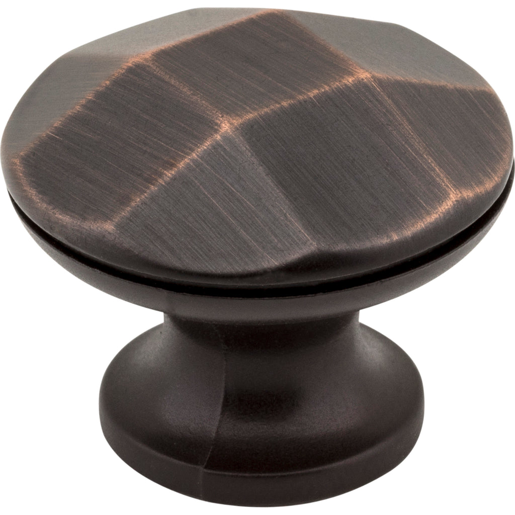 Faceted Geometric Drake Cabinet Knob by Elements - Brushed Oil Rubbed Bronze