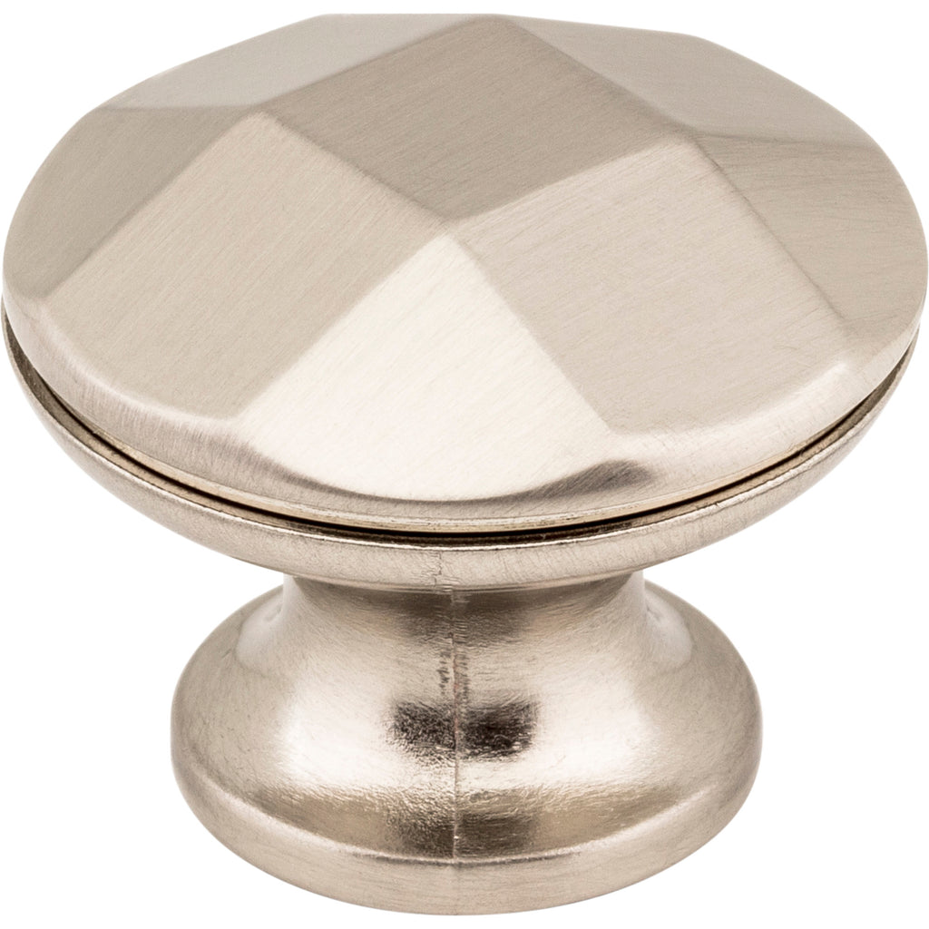 Faceted Geometric Drake Cabinet Knob by Elements - Satin Nickel