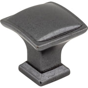 Square Annadale Cabinet Knob by Jeffrey Alexander - Gun Metal