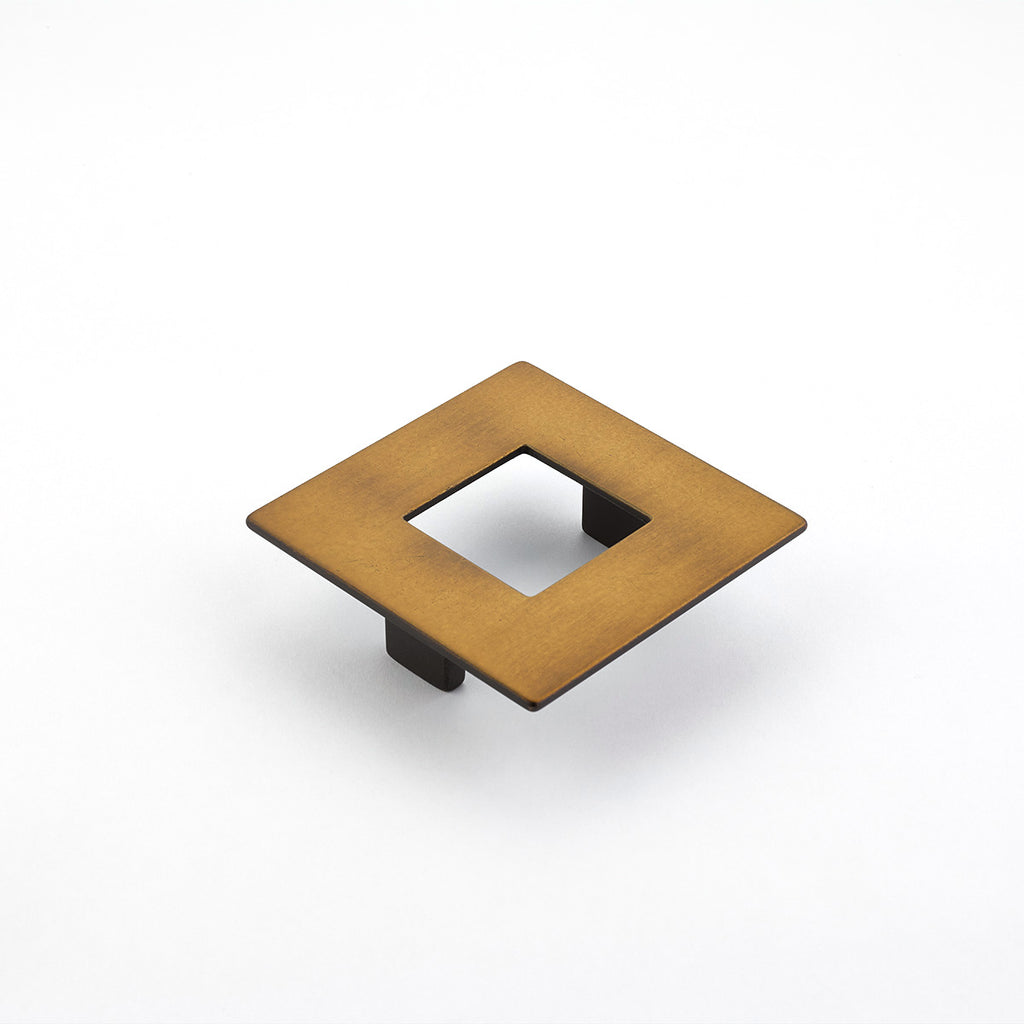 Finestrino Flat Square Pull by Schaub - Burnished Bronze - New York Hardware