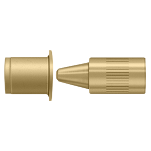 Door Mounted Hinge Pin Stop by Deltana -  - Brushed Brass - New York Hardware