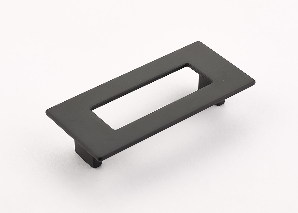 Finestrino Flat Rectangle Pull by Schaub - Matte Black - New York Hardware