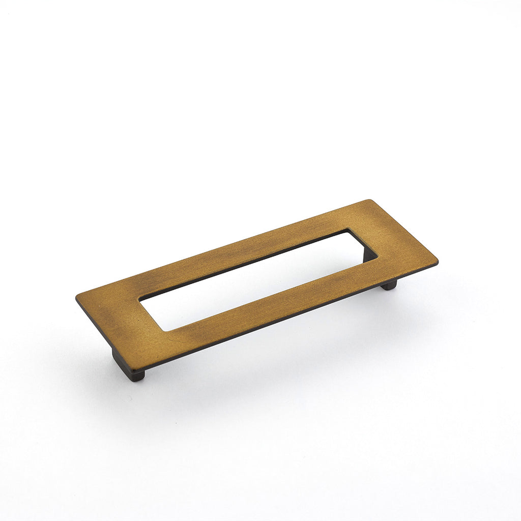 Finestrino Flat Rectangle Pull by Schaub - Burnished Bronze - New York Hardware