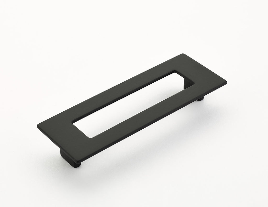 Finestrino Flat Rectangle Pull by Schaub - Matte Black - New York Hardware