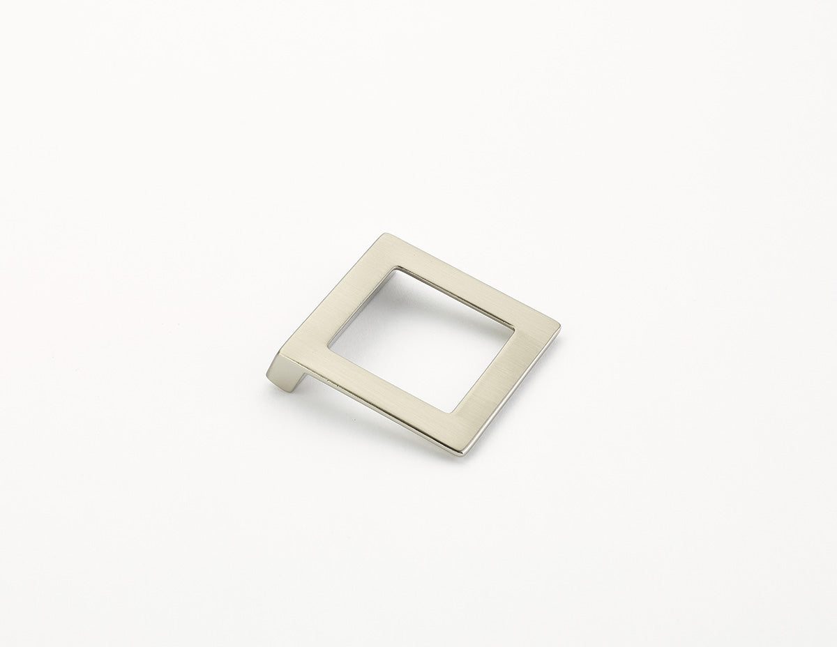Finestrino Angled Square Pull by Schaub - Satin Nickel - New York Hardware
