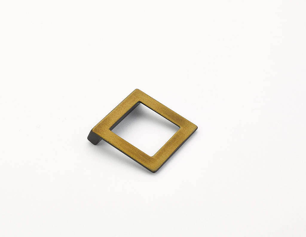 Finestrino Angled Square Pull by Schaub - Burnished Bronze - New York Hardware