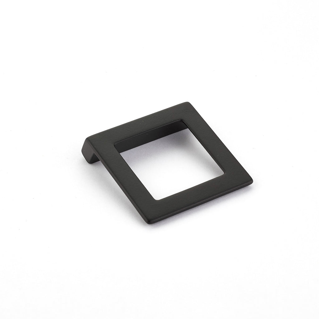 Finestrino Angled Square Pull by Schaub - Matte Black - New York Hardware