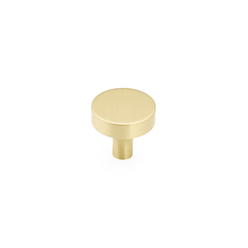 Haniburton Round Knob by Schaub - Satin Brass - New York Hardware