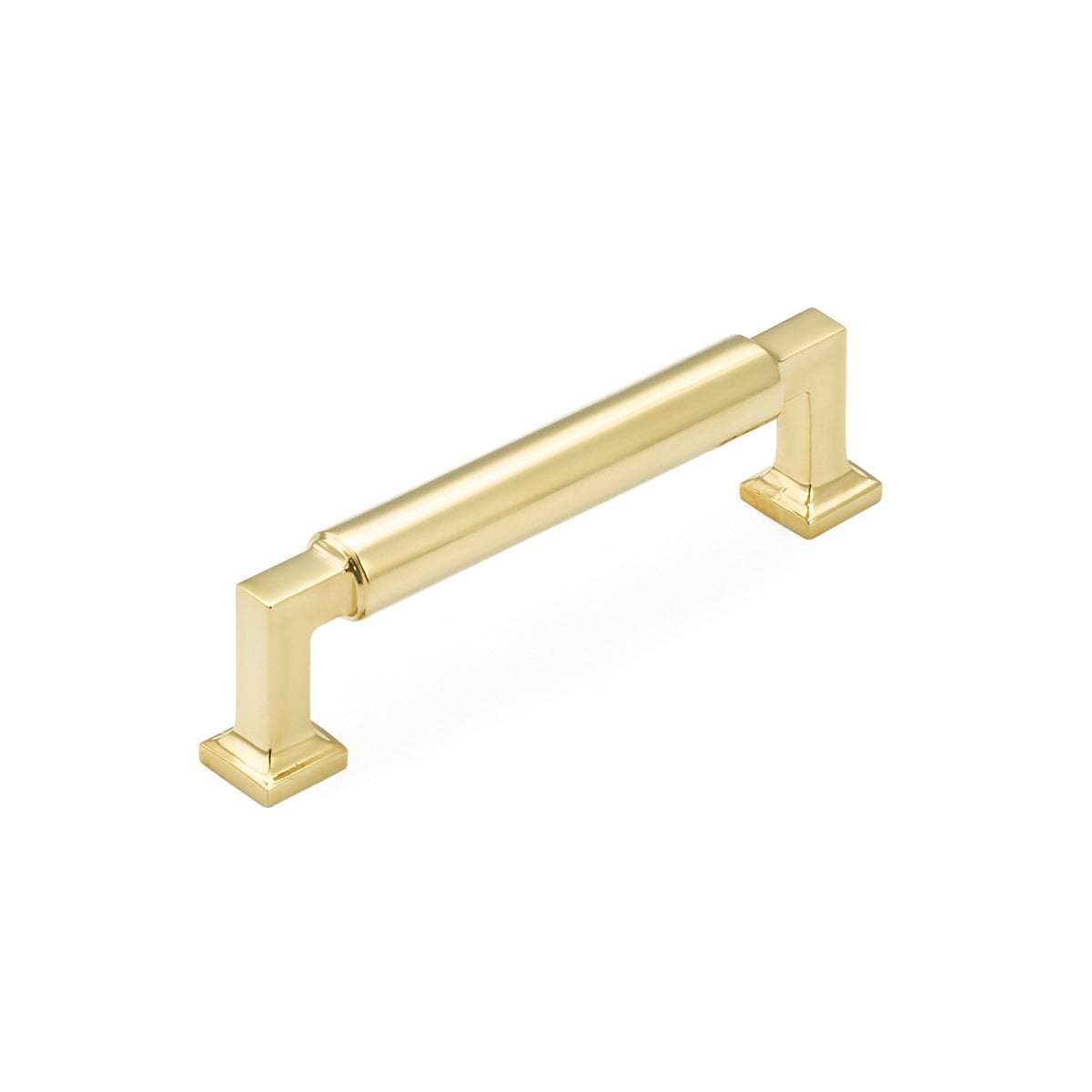 Haniburton Pull by Schaub - Unlacquered Brass - New York Hardware