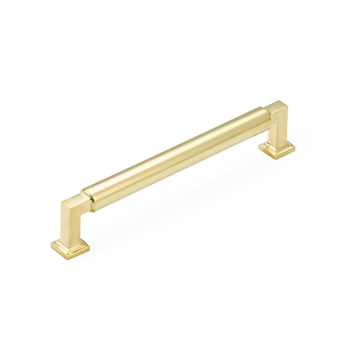 Haniburton Pull by Schaub - Unlacquered Brass - New York Hardware