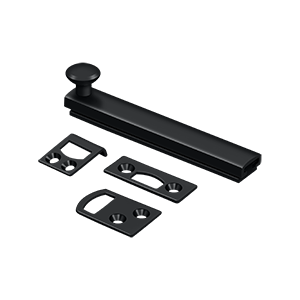 Concealed Screw Surface Bolts HD by Deltana - 4" - Paint Black - New York Hardware