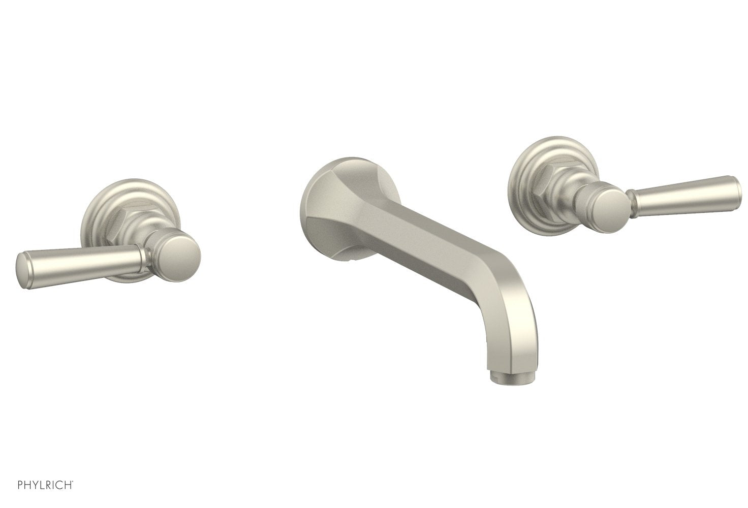 HEX TRADITIONAL Wall Lavatory Set by Phylrich - Burnished Nickel