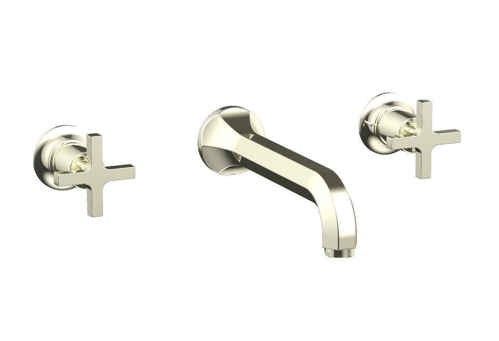 HEX MODERN Wall Lavatory Set   Cross Handles by Phylrich - Burnished Nickel