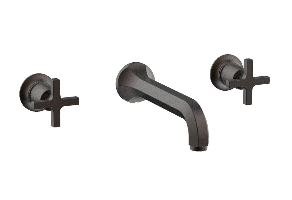 HEX MODERN Wall Lavatory Set   Cross Handles by Phylrich - Oil Rubbed Bronze