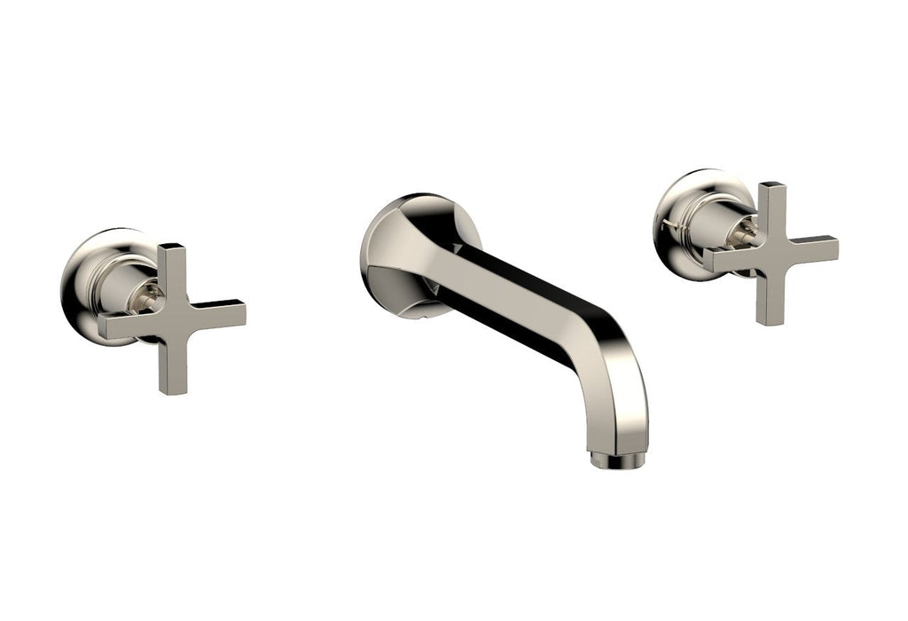 HEX MODERN Wall Lavatory Set   Cross Handles by Phylrich - Polished Chrome