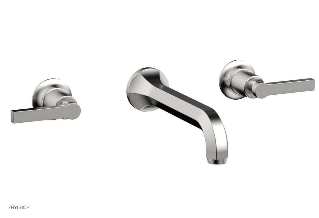 HEX MODERN Wall Lavatory Set   Lever Handles by Phylrich - Satin Chrome