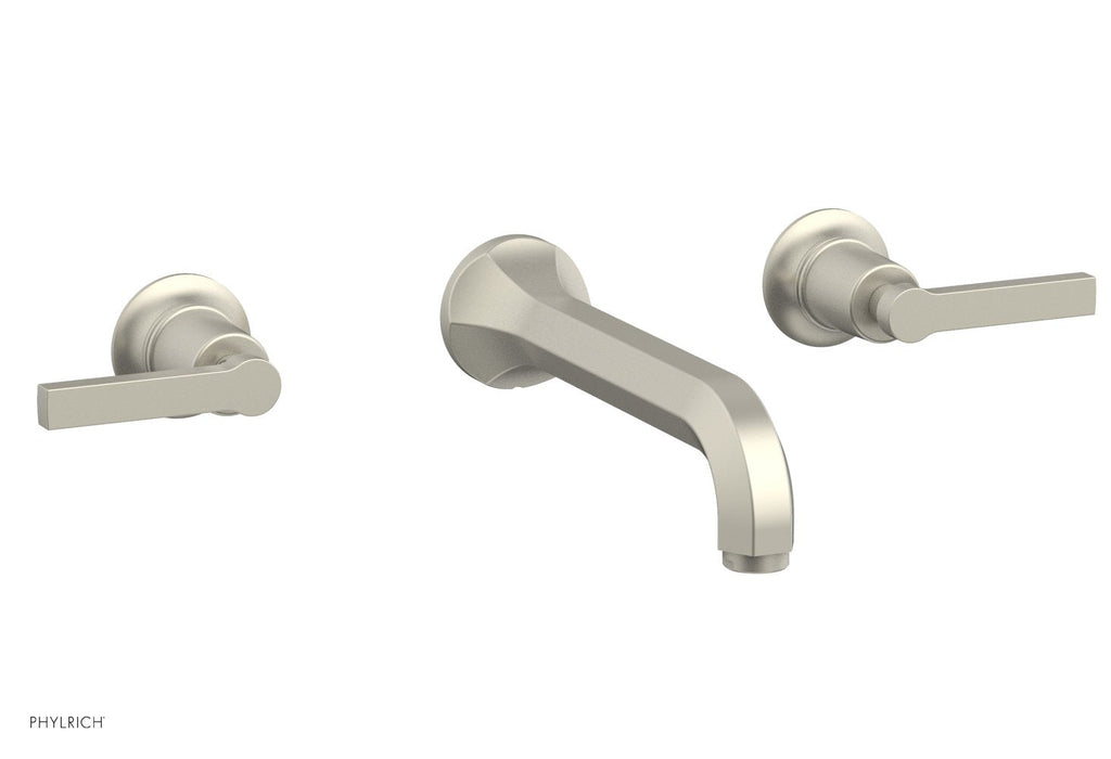 HEX MODERN Wall Lavatory Set   Lever Handles by Phylrich - Burnished Nickel