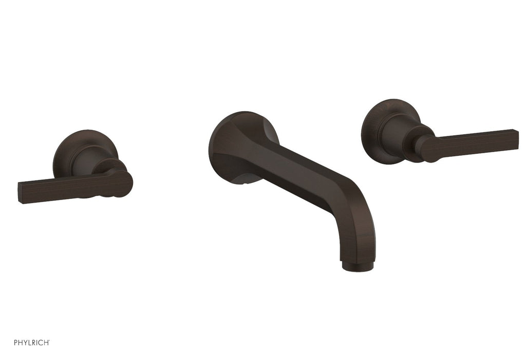 HEX MODERN Wall Lavatory Set   Lever Handles by Phylrich - Antique Bronze