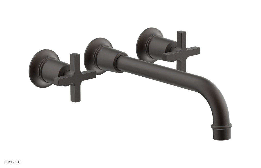 HEX MODERN Wall Lavatory Set 10" Spout   Cross Handles by Phylrich - Oil Rubbed Bronze
