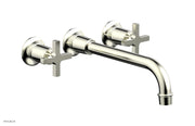HEX MODERN Wall Lavatory Set 10" Spout   Cross Handles by Phylrich - Polished Chrome