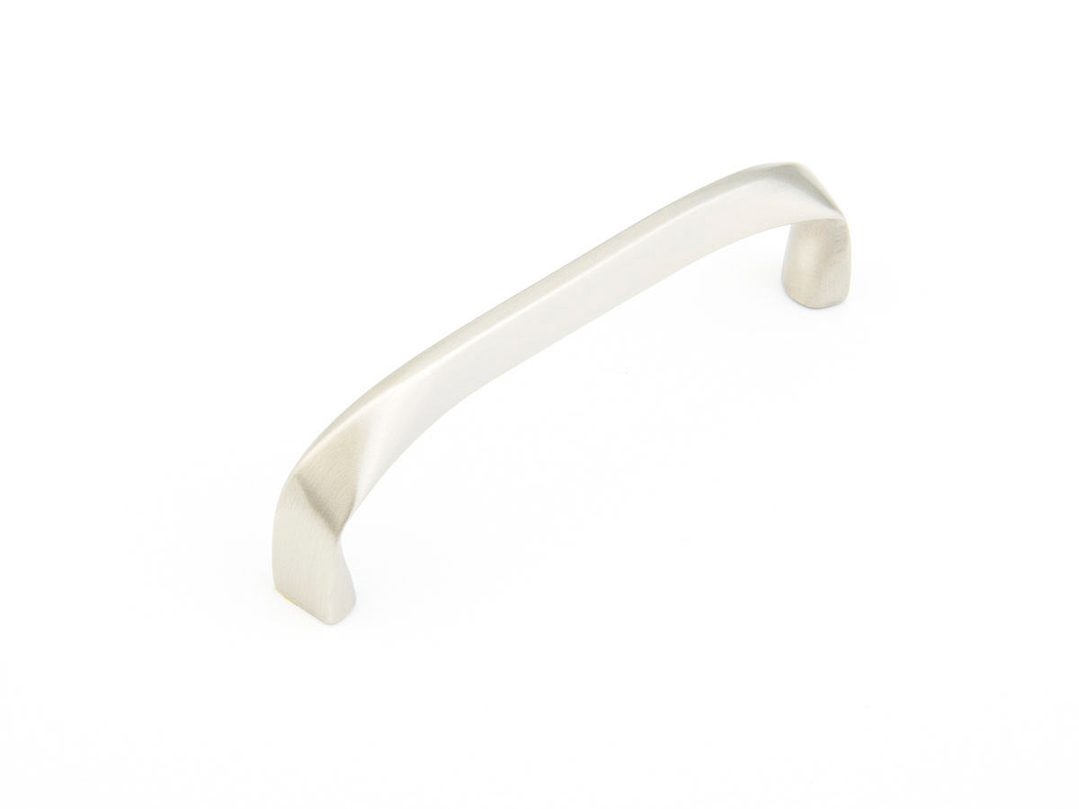 Italian Contemporary Rounded Pull by Schaub - Satin Nickel - New York Hardware