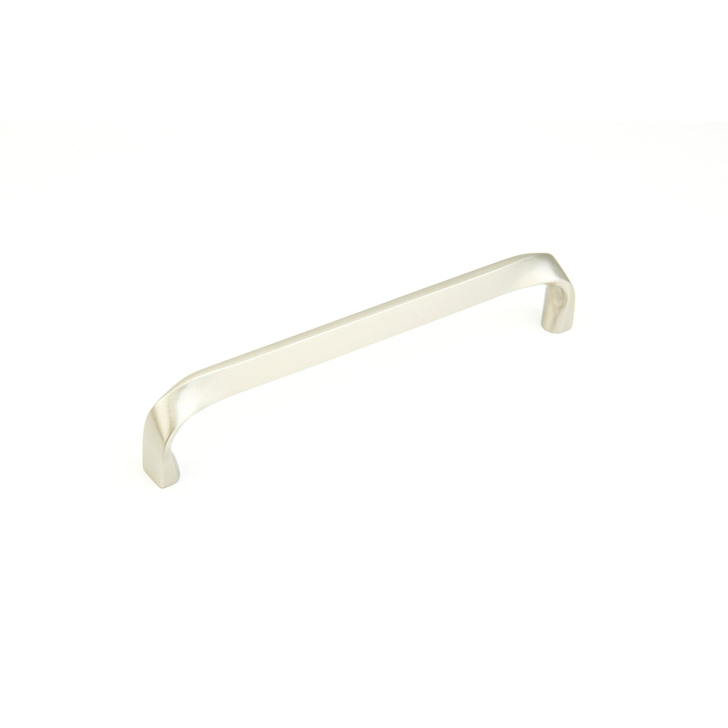Italian Contemporary Rounded Appliance Pull by Schaub - Satin Nickel - New York Hardware