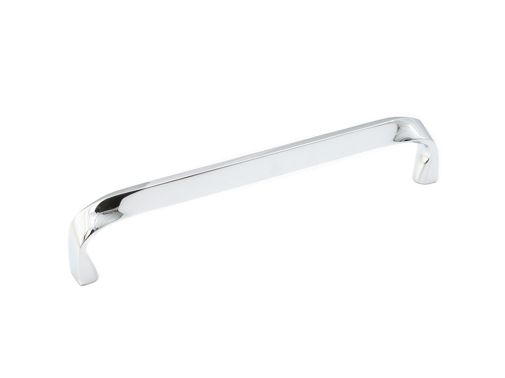 Italian Contemporary Rounded Appliance Pull by Schaub - Polished Chrome - New York Hardware