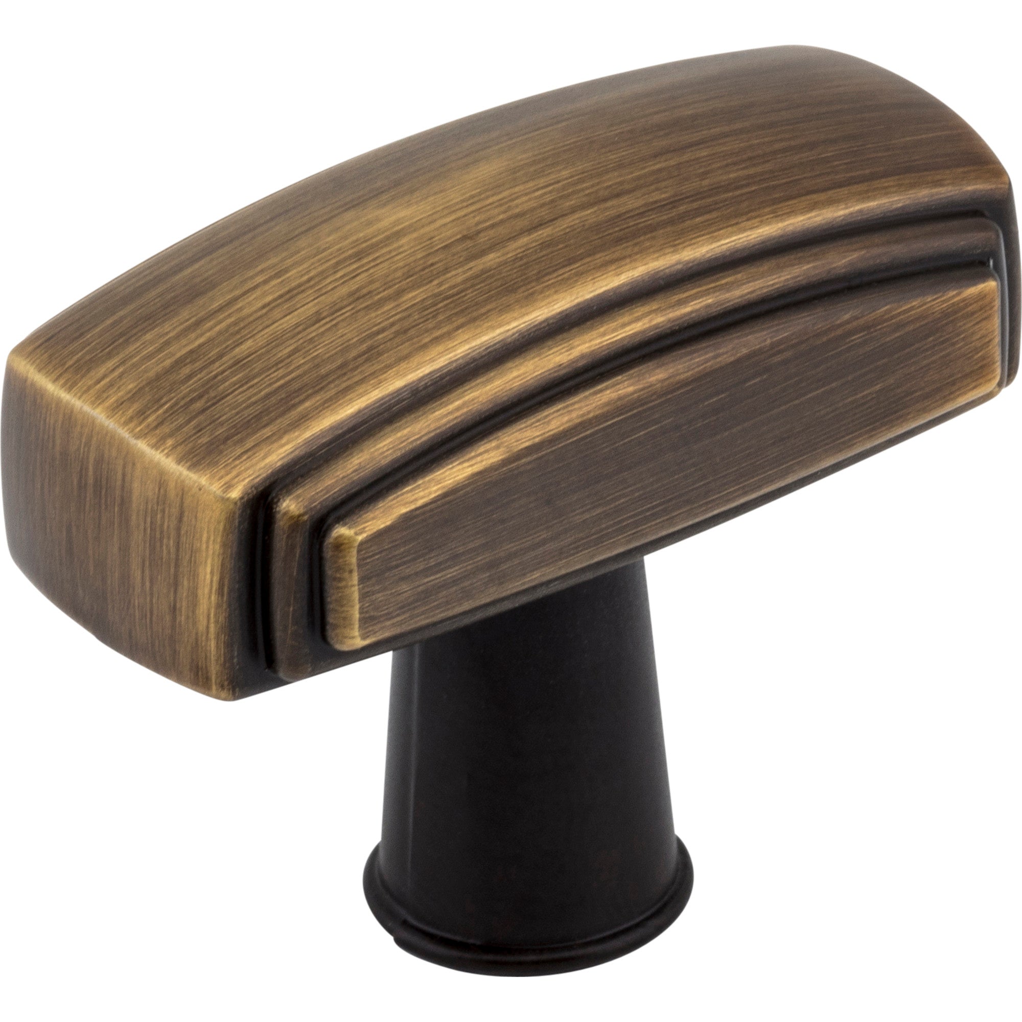 Rectangle Delgado Cabinet Knob by Jeffrey Alexander - Antique Brushed Satin Brass