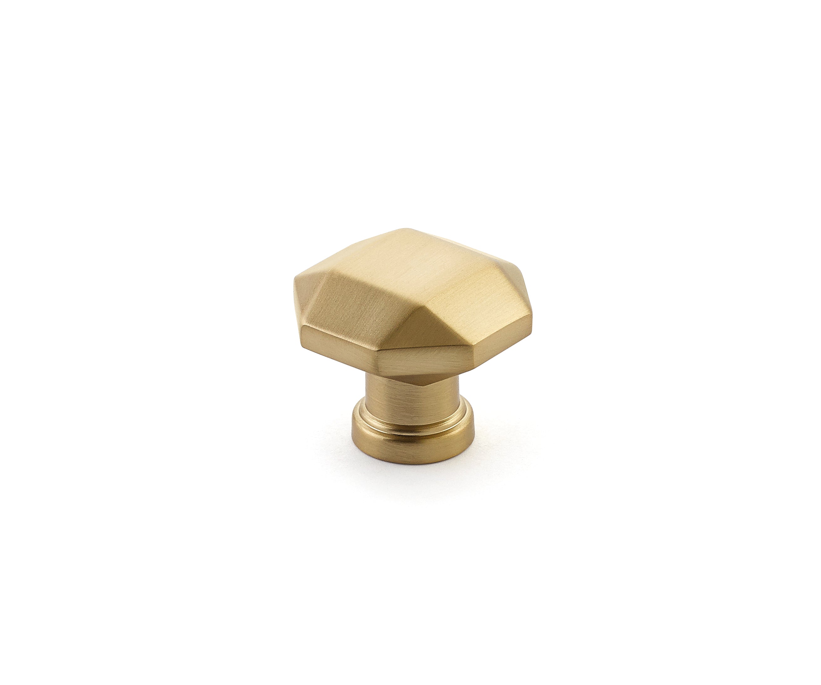 Menlo Park Facet Knob by Schaub - Signature Satin Brass - New York Hardware