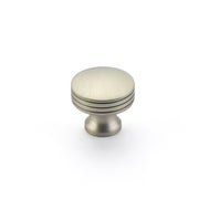 Menlo Park Round Ringed Knob by Schaub - Satin Nickel - New York Hardware
