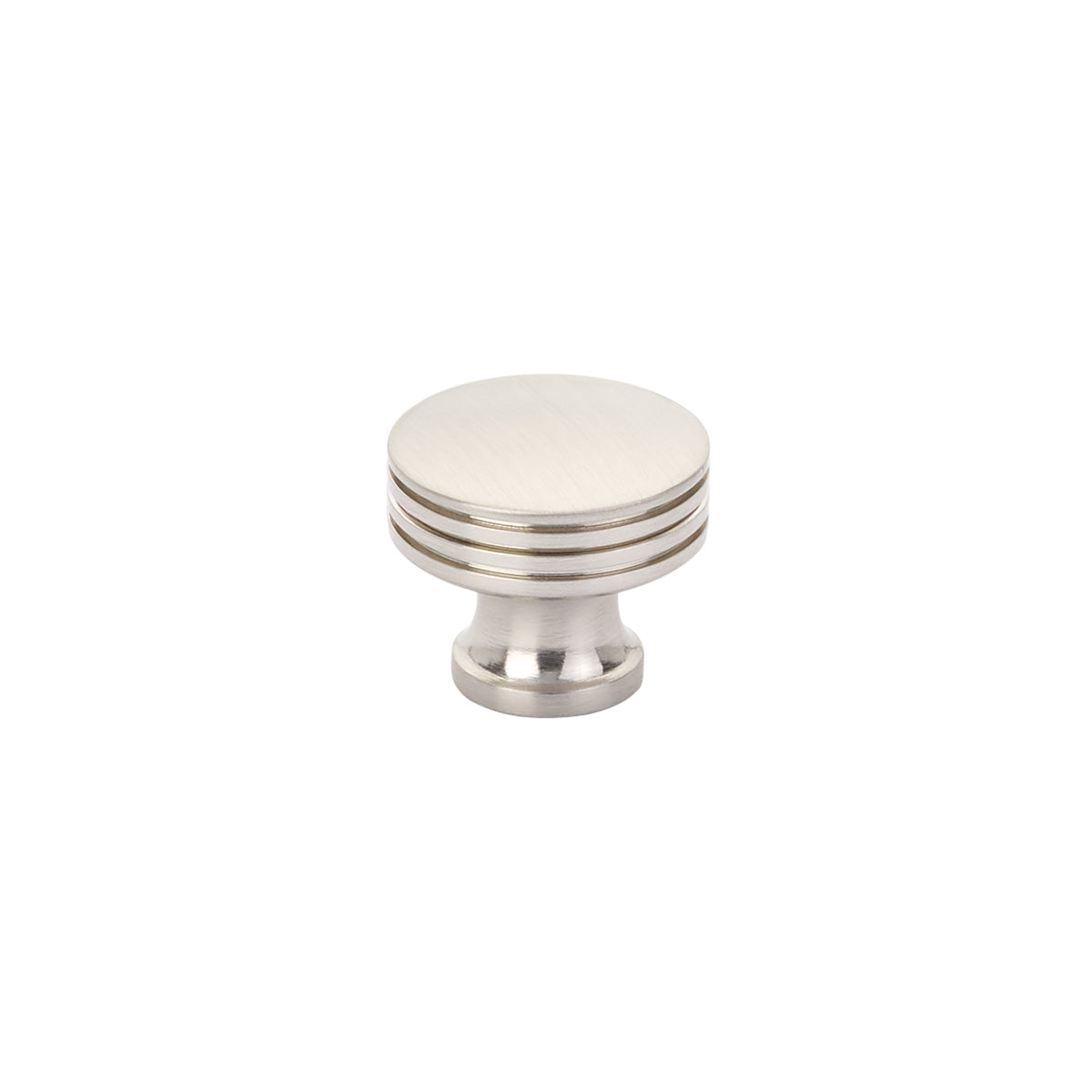 Menlo Park Round Ringed Knob by Schaub - Brushed Nickel - New York Hardware