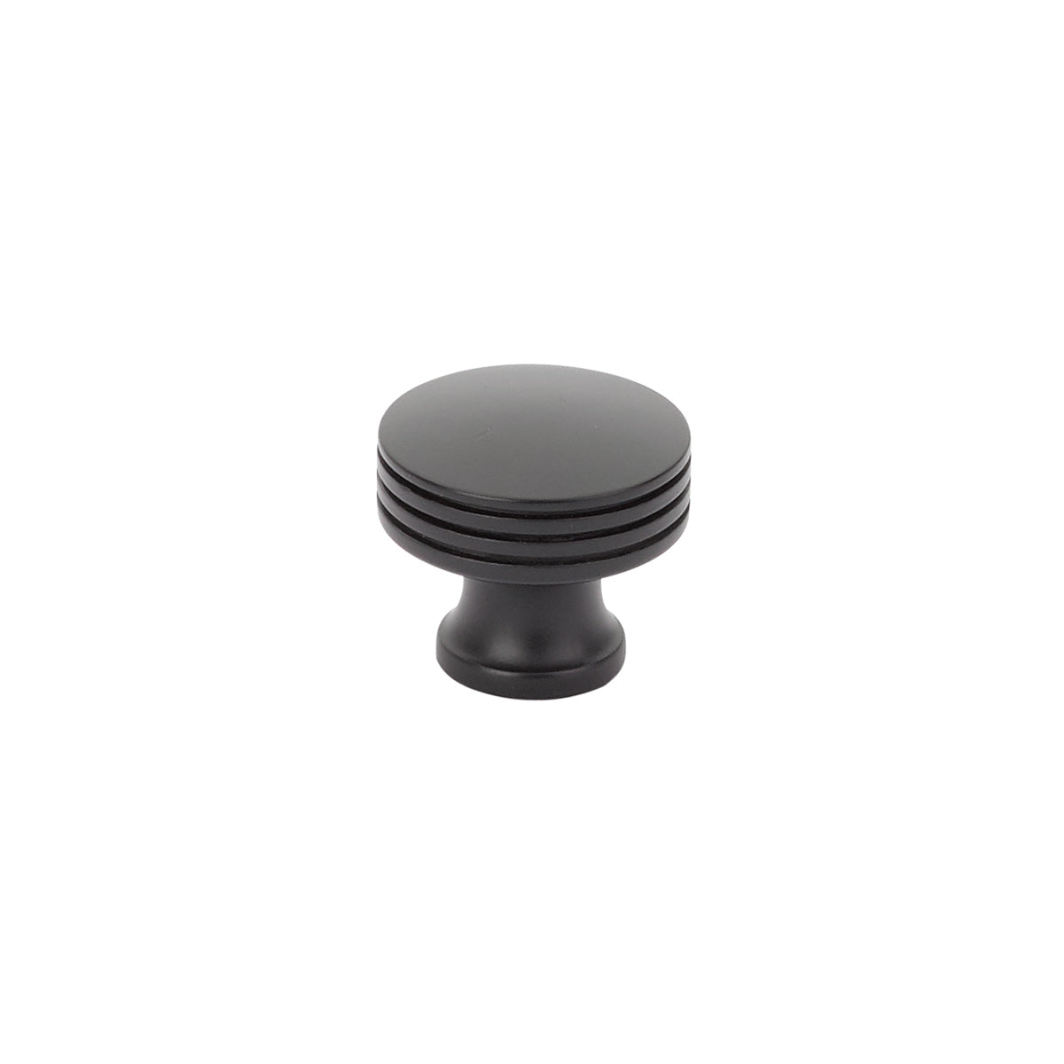 Menlo Park Round Ringed Knob by Schaub - Matte Black - New York Hardware
