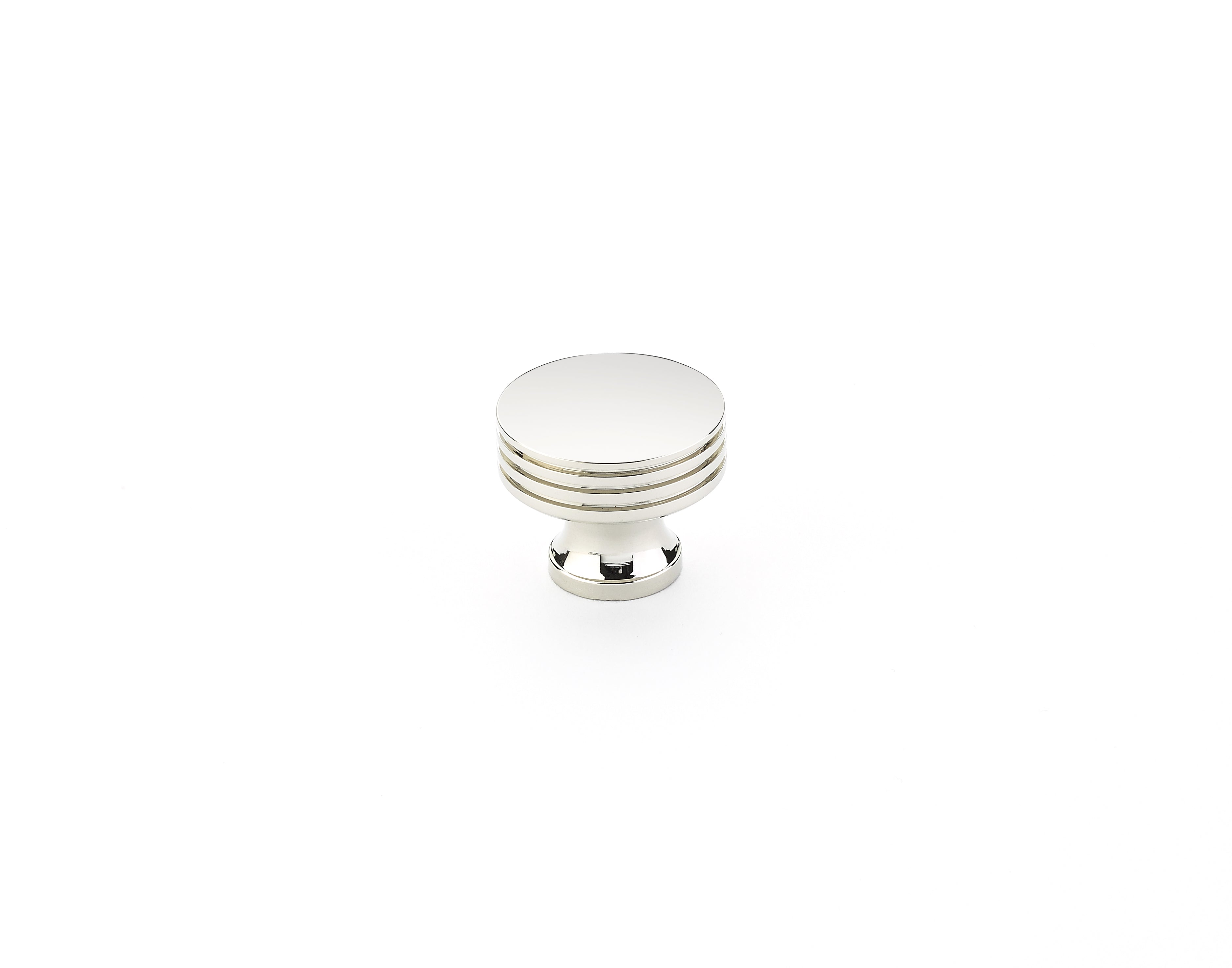 Menlo Park Round Ringed Knob by Schaub - Polished Nickel - New York Hardware