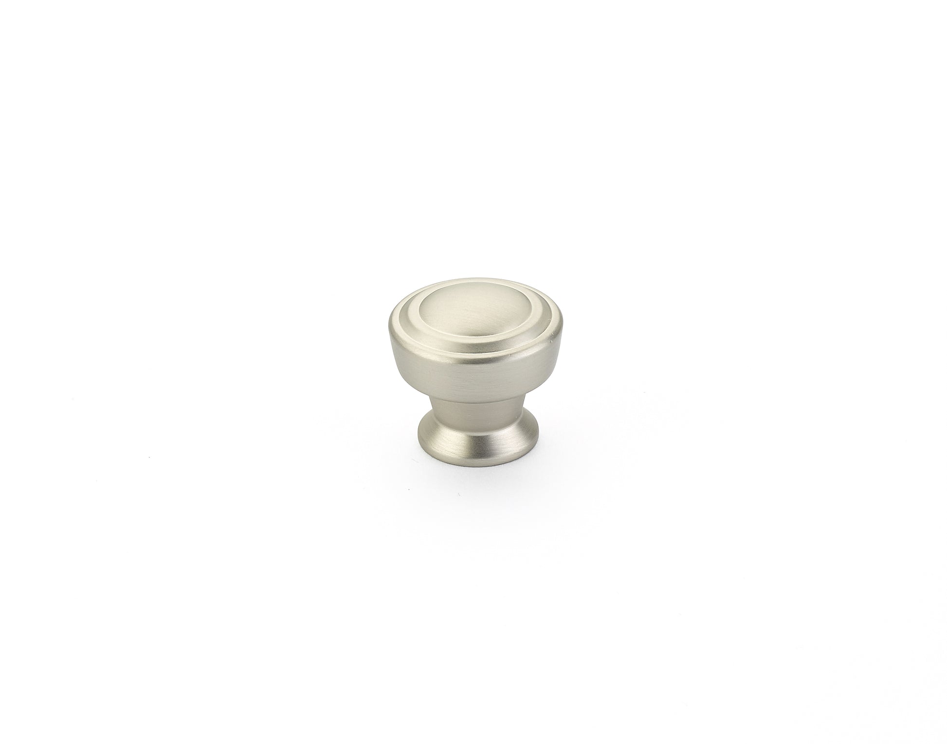 Menlo Park Round Ridged Knob by Schaub - Satin Nickel - New York Hardware