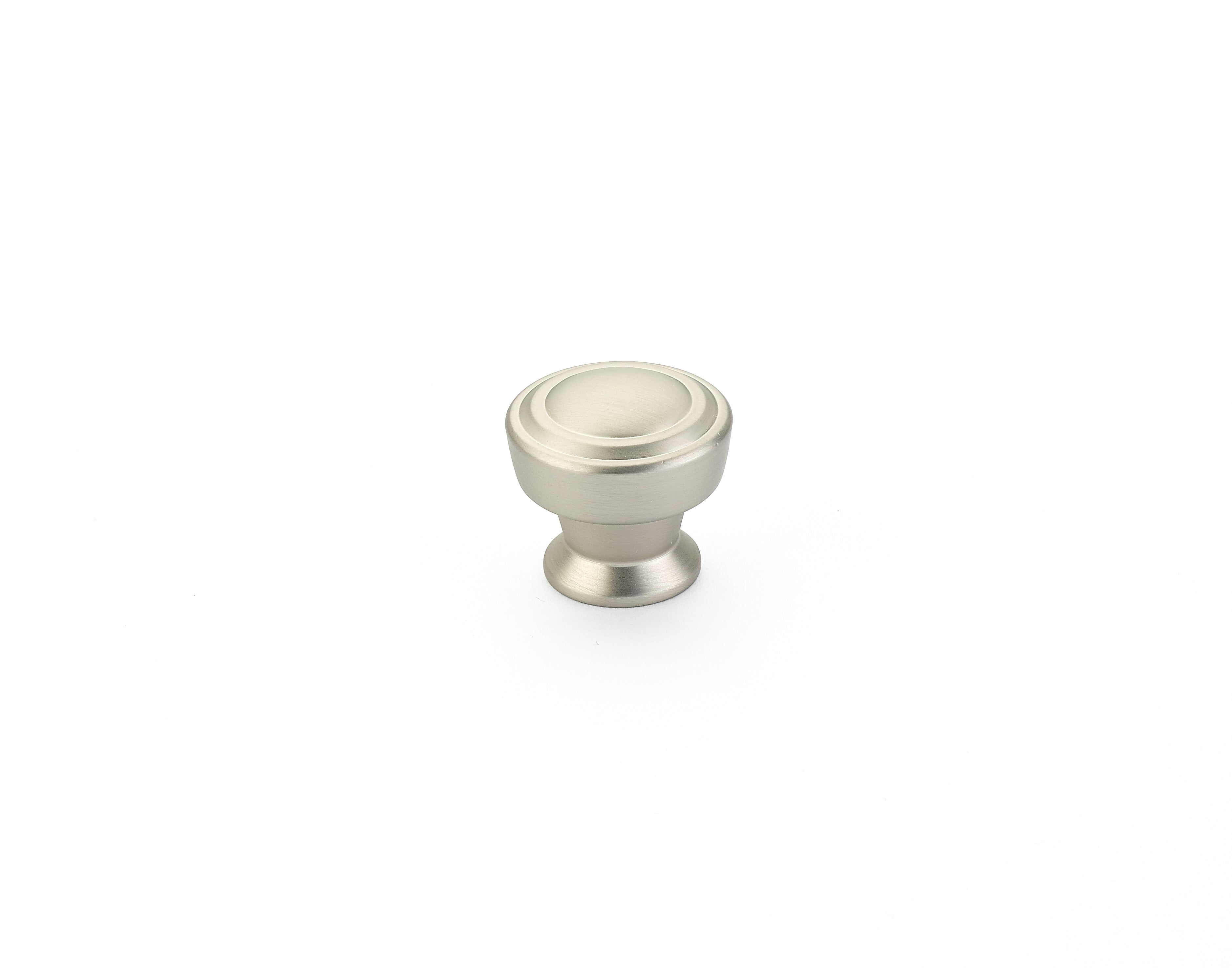 Menlo Park Round Ridged Knob by Schaub - Satin Nickel - New York Hardware