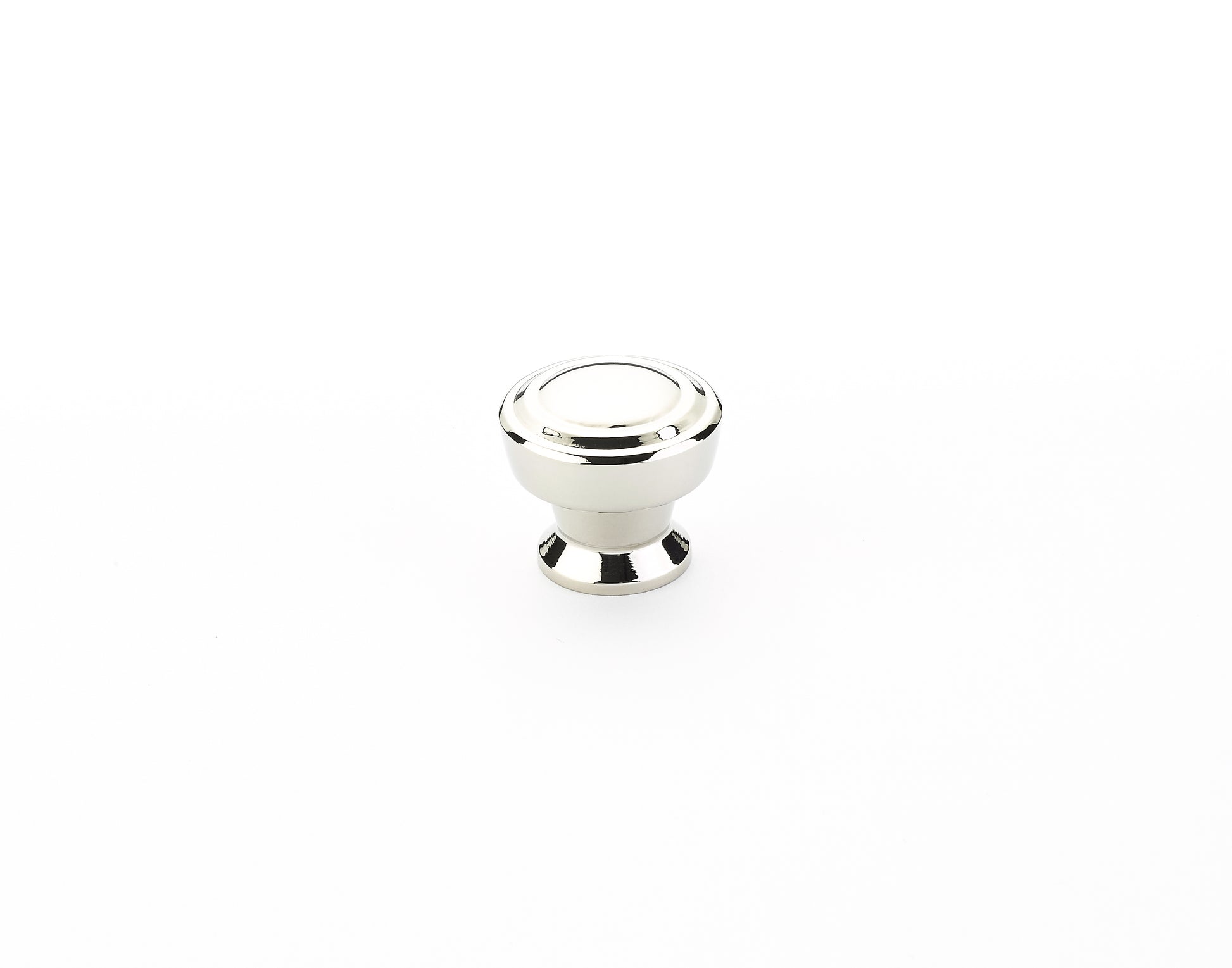 Menlo Park Round Ridged Knob by Schaub - Polished Nickel - New York Hardware