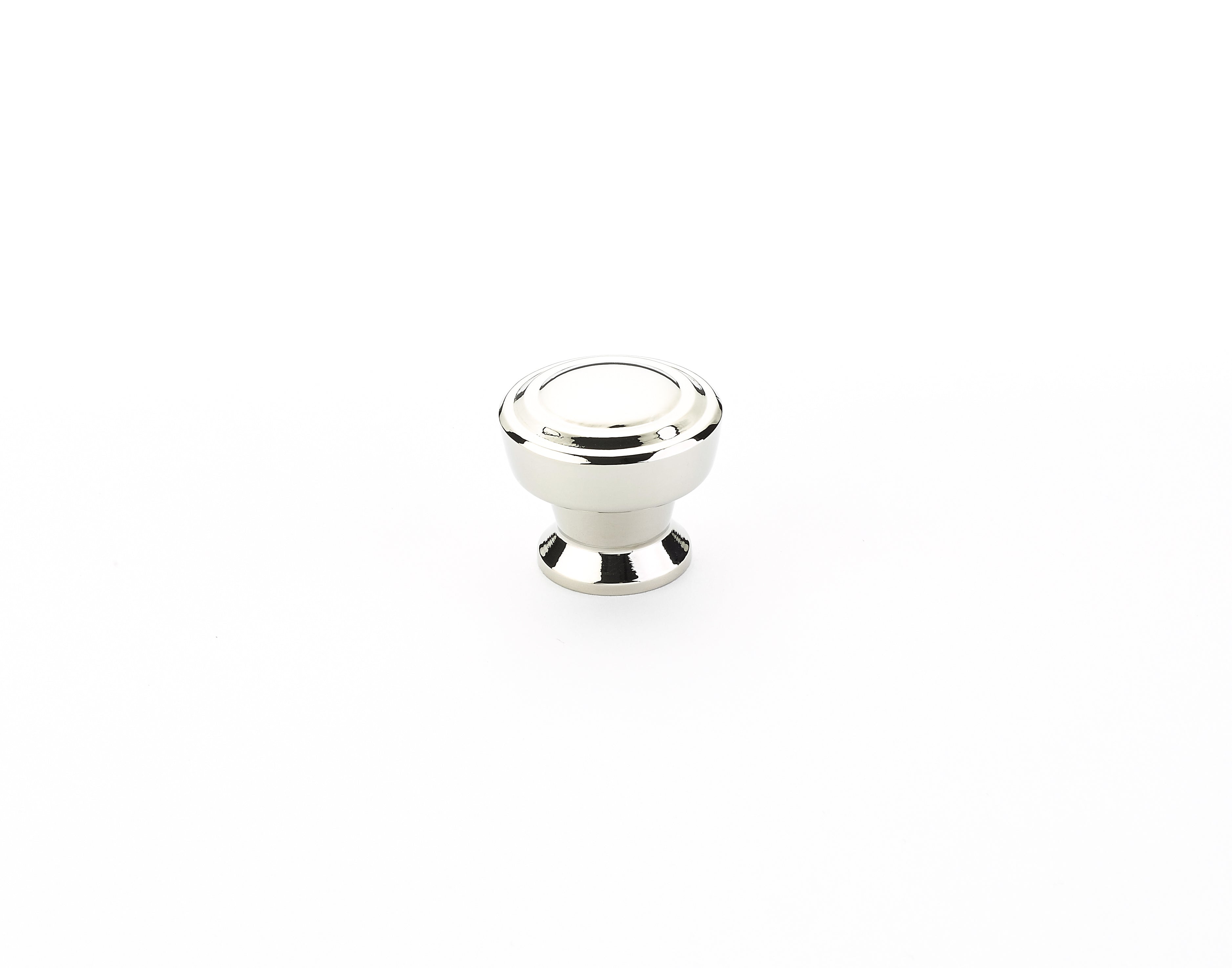 Menlo Park Round Ridged Knob by Schaub - Polished Nickel - New York Hardware
