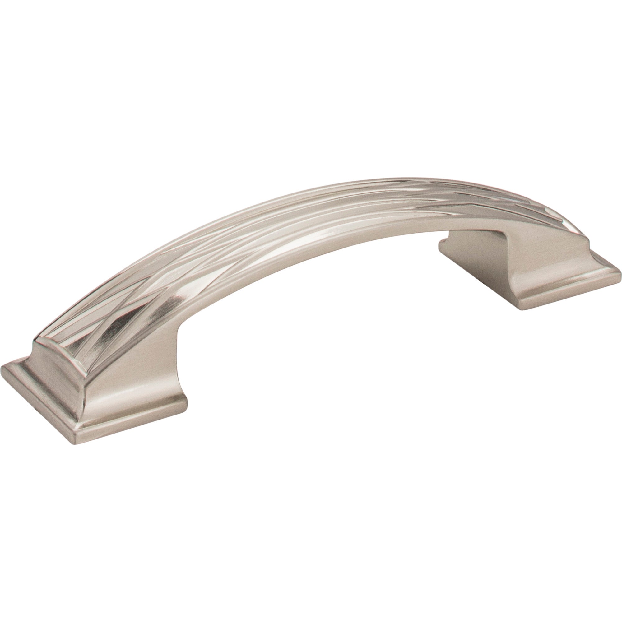 Square Geometric Pattern Aberdeen Cabinet Pull by Jeffrey Alexander - Satin Nickel