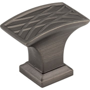 Rectangle Geometric Pattern Aberdeen Cabinet Knob by Jeffrey Alexander - Brushed Pewter