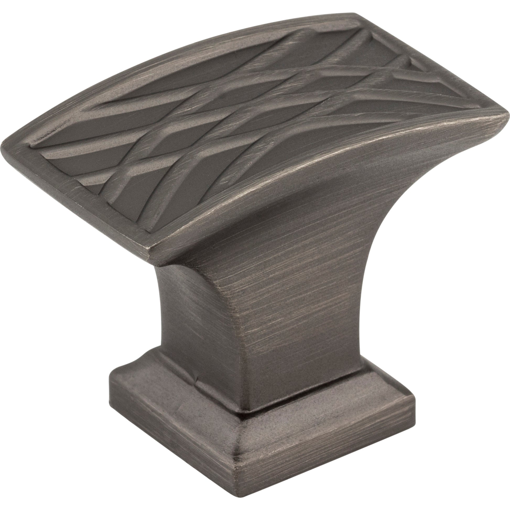 Rectangle Geometric Pattern Aberdeen Cabinet Knob by Jeffrey Alexander - Brushed Pewter
